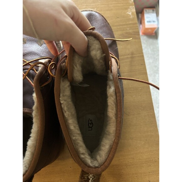 Men’s UGG Neumel Chestnut Tasman Leather Chukka Lace Up Boots Size US 12 - Picture 7 of 10